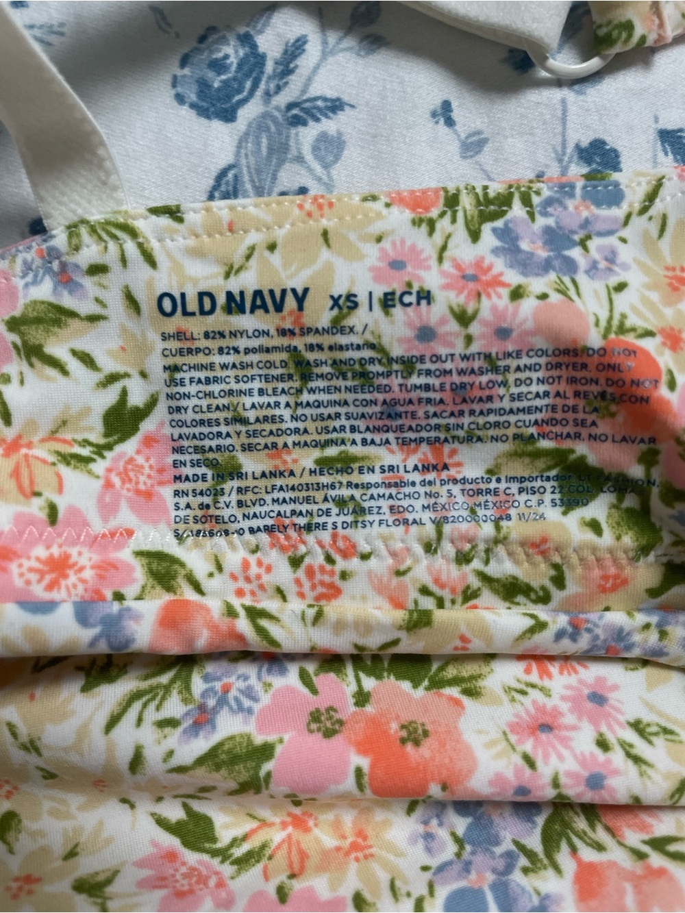 Old Navy Floral Sports Bralette, XS - Picture 3 of 3